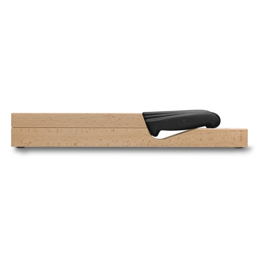 Victorinox - 6-delige set keukenmessen met organizer, beuk/beige