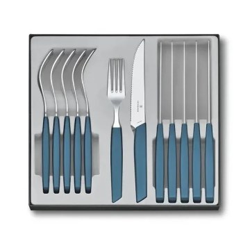 Victorinox - Bestekset SWISS MODERN, 12-delig, blauw