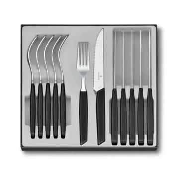 Victorinox - Bestekset SWISS MODERN, 12-delig, zwart
