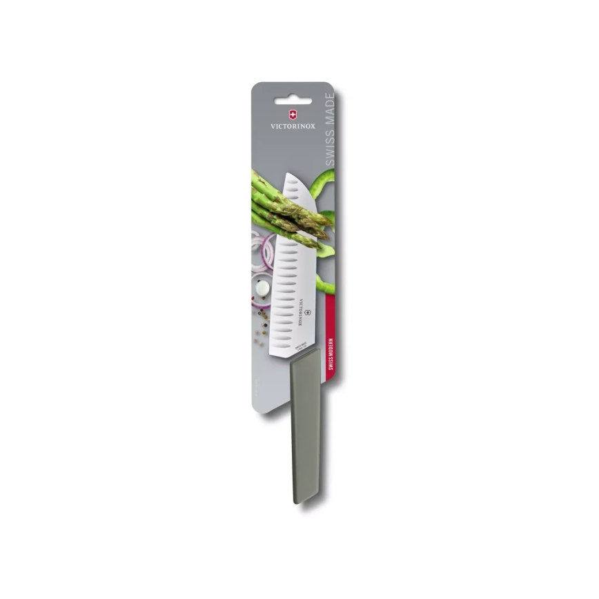 Victorinox - Keukenmes Santoku SWISS MODERN 17 cm groen