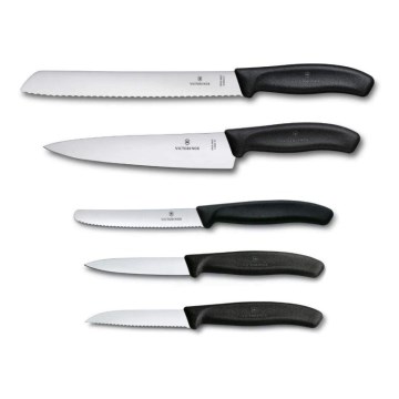 Victorinox - Keukenmessenset SWISS CLASSIC, 5-delig, zwart