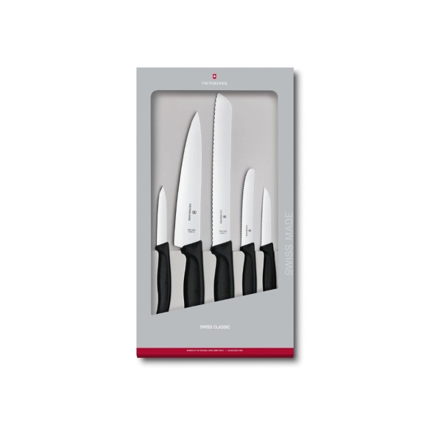 Victorinox - Keukenmessenset SWISS CLASSIC, 5-delig, zwart