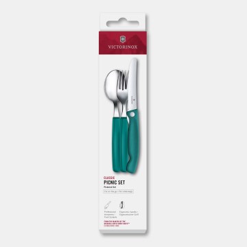 Victorinox - Picknickbestekset SWISS CLASSIC, 3-delig, turkoois