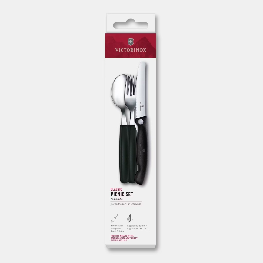 Victorinox - Picknickbestekset SWISS CLASSIC 3-delig zwart