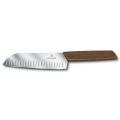 Victorinox - Santoku keukenmes SWISS MODERN 17 cm notenhout