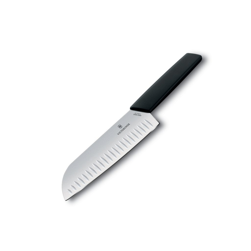 Victorinox - Santoku keukenmes SWISS MODERN 17 cm zwart