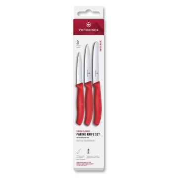 Victorinox - Set groentemessen SWISS CLASSIC, 3-delig, rood