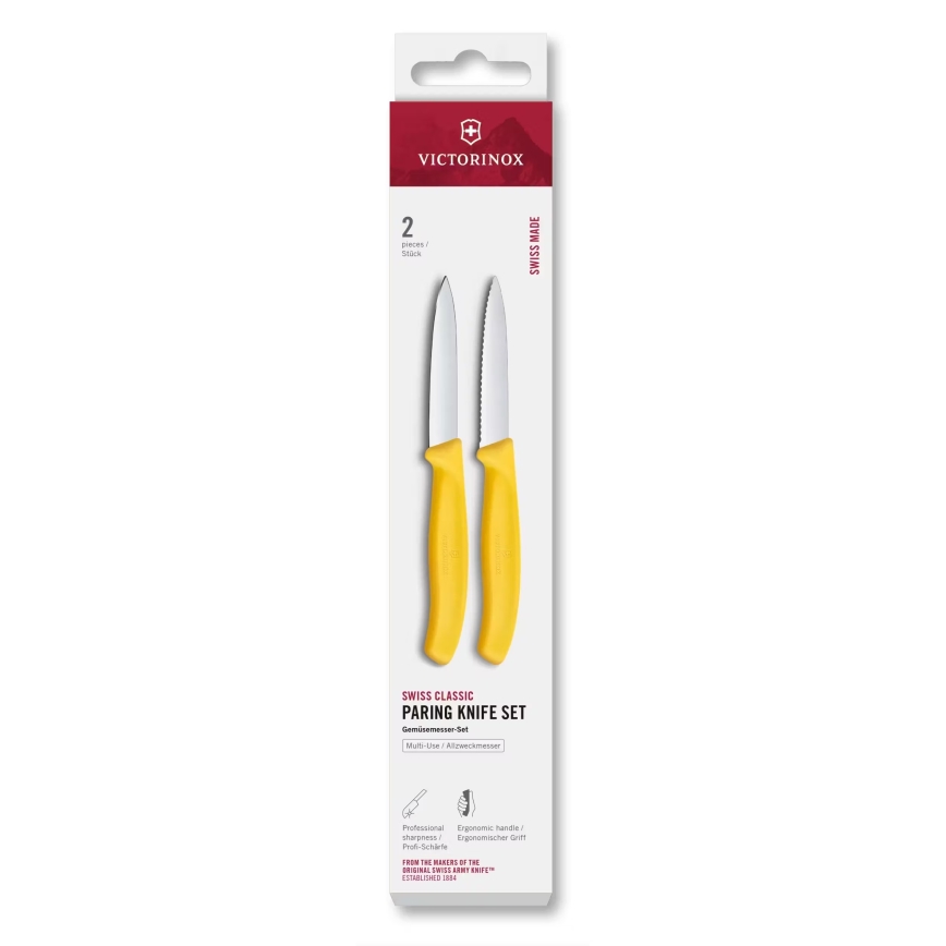 Victorinox - Set groentemessen SWISS CLASSIC 8 cm, 2 stuks, geel