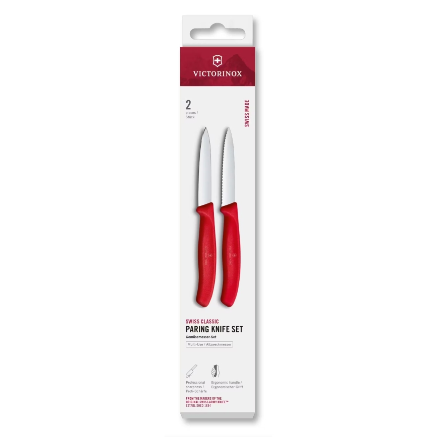 Victorinox - Set groentemessen SWISS CLASSIC 8 cm, 2 stuks, rood