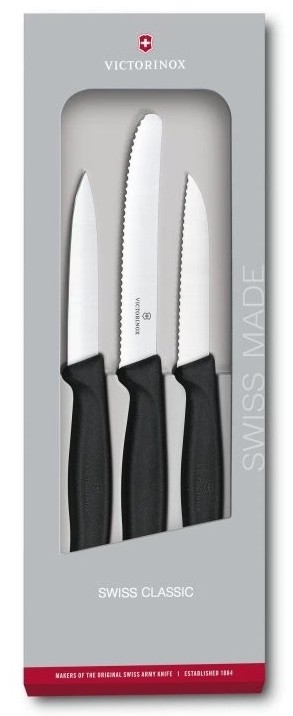 Victorinox - Set keukenmessen voor groenten 3 st. zwart