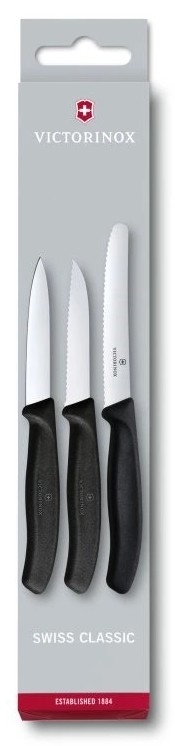 Victorinox - Set keukenmessen voor groenten 3 st. zwart