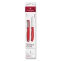 Victorinox - Set met keukenmes en dunschiller SWISS CLASSIC rood
