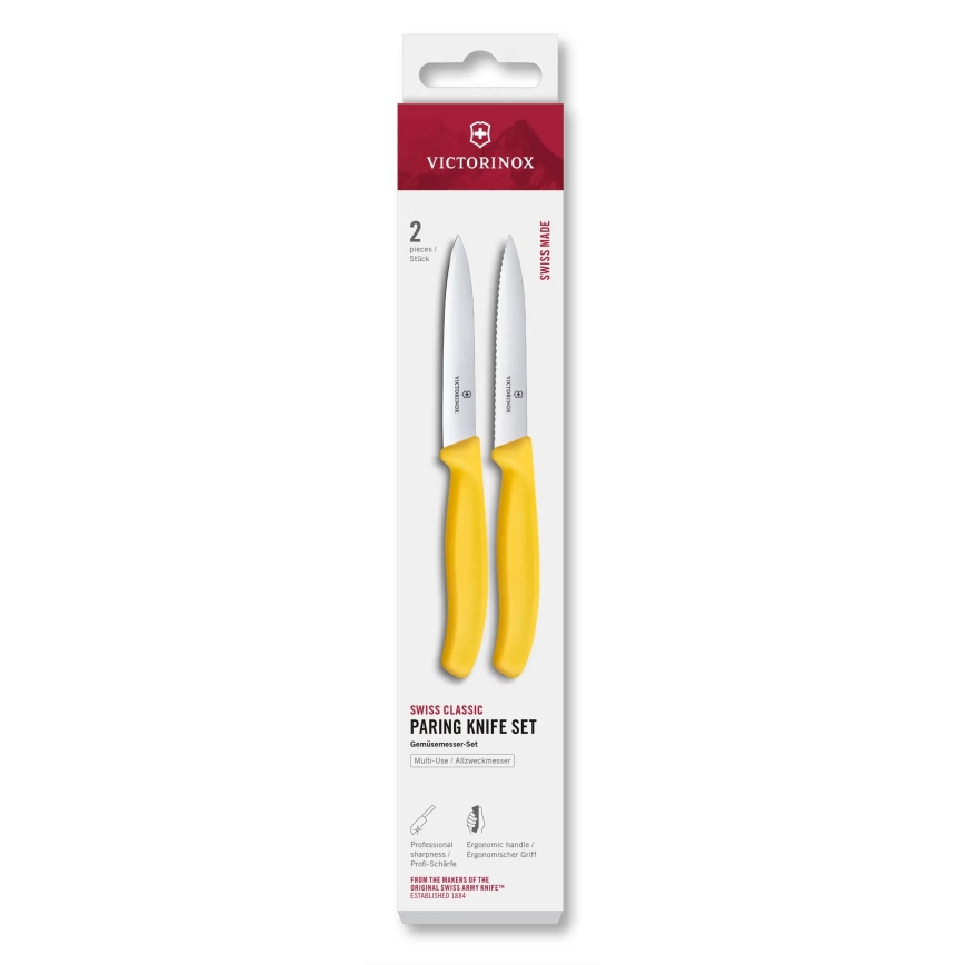 Victorinox - Set van 2 groentemessen SWISS CLASSIC 10 cm, geel