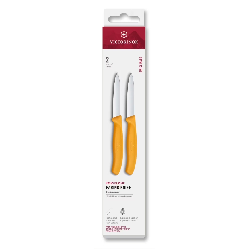 Victorinox - Set van 2 groentemessen SWISS CLASSIC 8 cm, geel