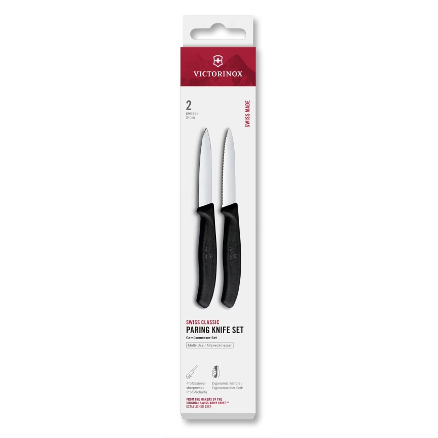 Victorinox - Set van 2 groentemessen SWISS CLASSIC 8 cm, zwart