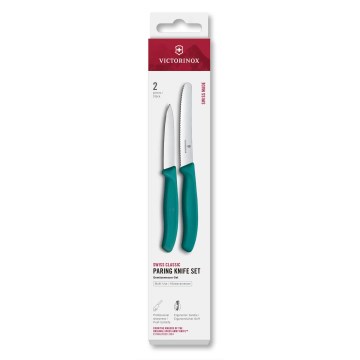 Victorinox - Set van 2 groentemessen SWISS CLASSIC, turkoois