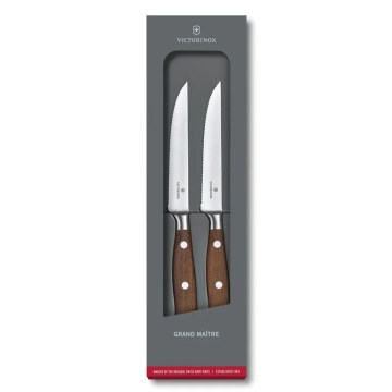 Victorinox - Set van 2 steakmessen GRAND MAITRE 12 cm, esdoorn