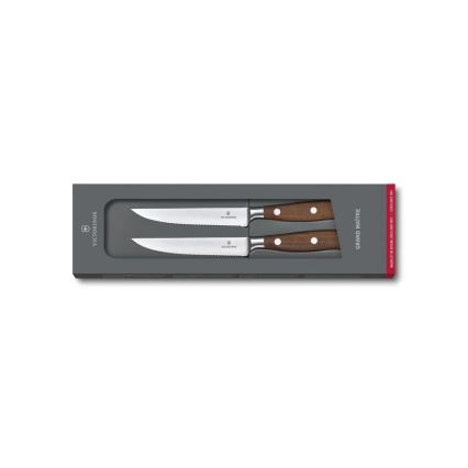 Victorinox - Set van 2 steakmessen GRAND MAITRE 12 cm, esdoorn
