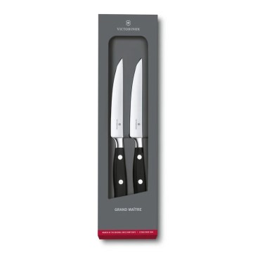 Victorinox - Set van 2 steakmessen GRAND MAITRE, 12 cm, zwart