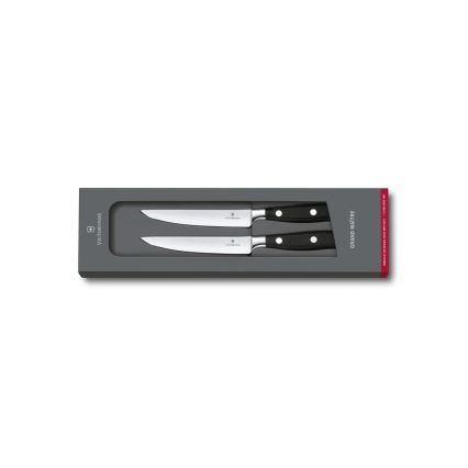 Victorinox - Set van 2 steakmessen GRAND MAITRE, 12 cm, zwart