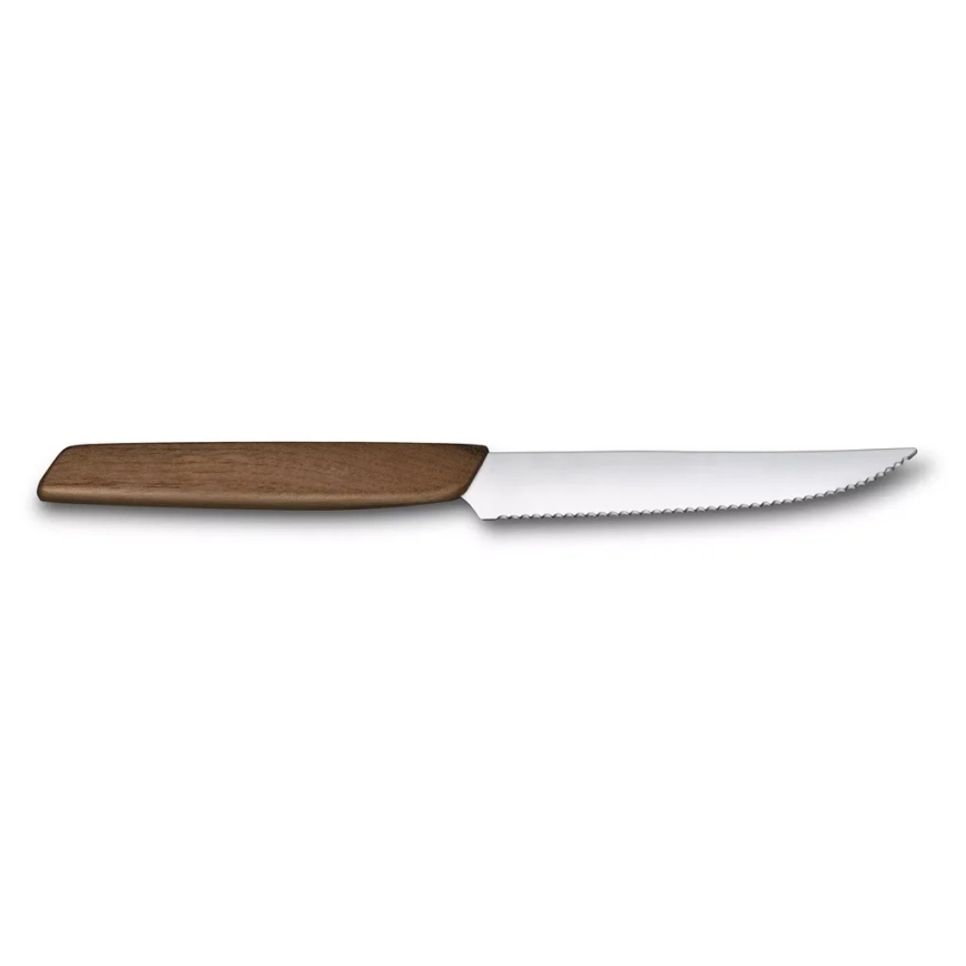 Victorinox - Set van 2 steakmessen SWISS MODERN, 12 cm, notenhout