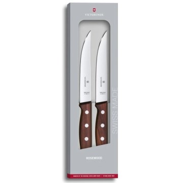 Victorinox - Set van 2 steakmessen WOOD 14 cm, esdoorn