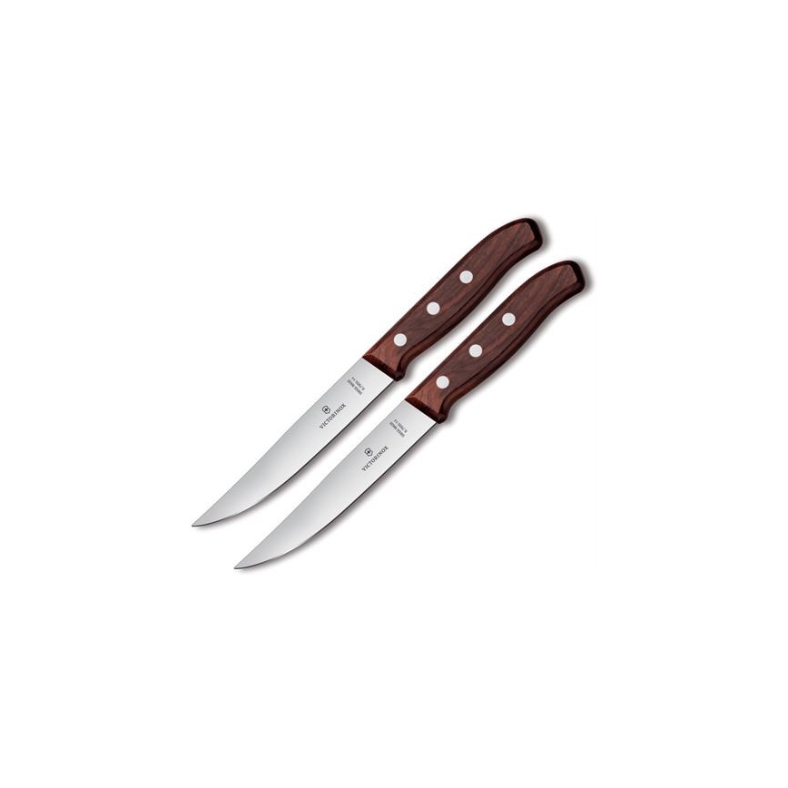 Victorinox - Set van 2 steakmessen WOOD 14 cm, esdoorn