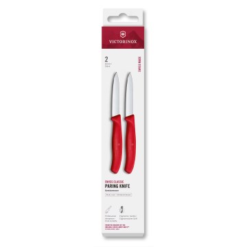 Victorinox - Set van 2 SWISS CLASSIC groentemesjes 8 cm, rood