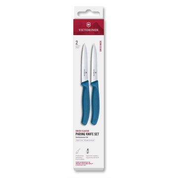 Victorinox - Set van 2 SWISS CLASSIC groentemessen, 10 cm, blauw