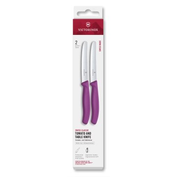 Victorinox - Set van 2 SWISS CLASSIC groentemessen 11 cm, paars