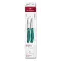 Victorinox - Set van 2 SWISS CLASSIC groentemessen 8 cm, turquoise