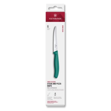 Victorinox - Set van 6 steakmessen SWISS CLASSIC 11 cm, turquoise