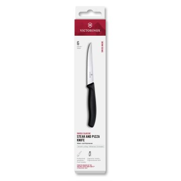Victorinox - Set van 6 steakmessen SWISS CLASSIC, 11 cm, zwart