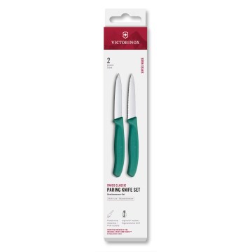 Victorinox - SWISS CLASSIC groentemessenset 8 cm, 2 stuks, turkoois