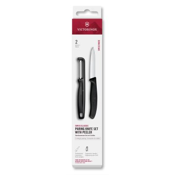 Victorinox - SWISS CLASSIC keukenmesset met dunschiller, zwart