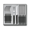 Victorinox - SWISS MODERN bestekset, 12-delig, zwart