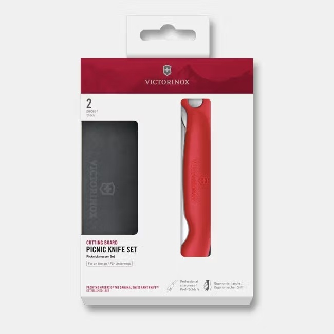 Victorinox - Vouwmes SWISS CLASSIC 11 cm rood + snijplank