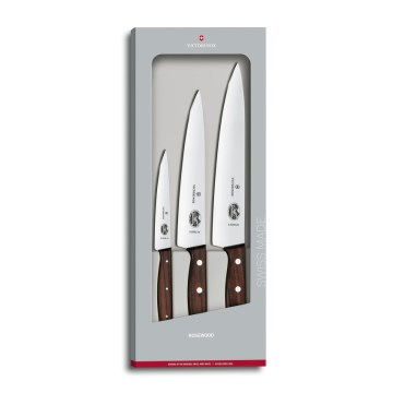 Victorinox - WOOD 3-delige keukenmessenset, esdoorn