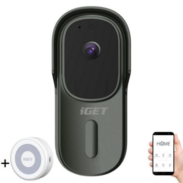 Video deurbel met bewegingssensor Full HD 1080p IP65 Wi-Fi antraciet + speaker