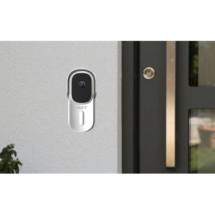Videodeurbel met bewegingssensor Full HD 1080p 5200 mAh IP65 Wi-Fi Tuya wit