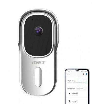 Videodeurbel met bewegingssensor Full HD 1080p 5200 mAh IP65 Wi-Fi Tuya wit