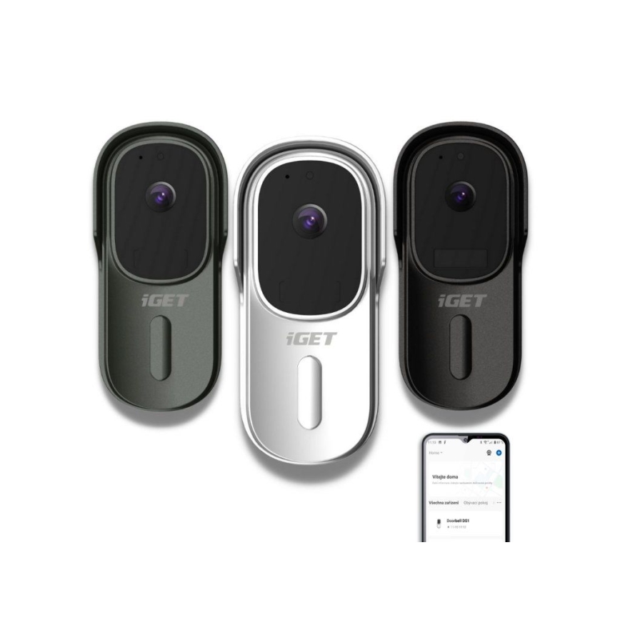 Videodeurbel met bewegingssensor Full HD 1080p 5200 mAh IP65 Wi-Fi Tuya wit