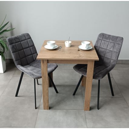 Vierkante eettafel LEVI eiken sonoma