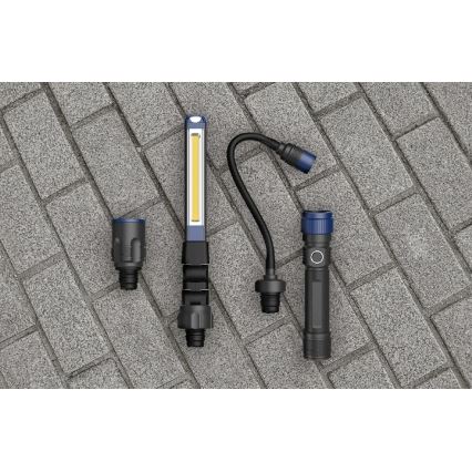 Viking - 3-in-1 oplaadbare LED-zaklamp 5V, IPX4, 380 lm, 2200 mAh