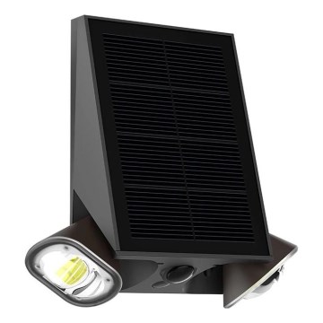 Viking - Dimbare flexibele LED-zonne-wandlamp met sensor, LED/1,3W/3,7V IP44 4000K 2000 mAh