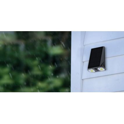 Viking - Dimbare LED zonne-muurlamp met sensor LED/1,3W/3,7V IP44 4000K 2000 mAh