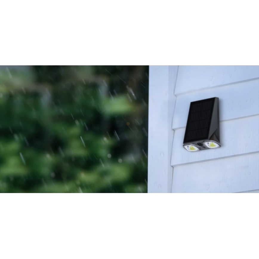 Viking - Dimbare LED zonne-muurlamp met sensor LED/1,3W/3,7V IP44 4000K 2000 mAh