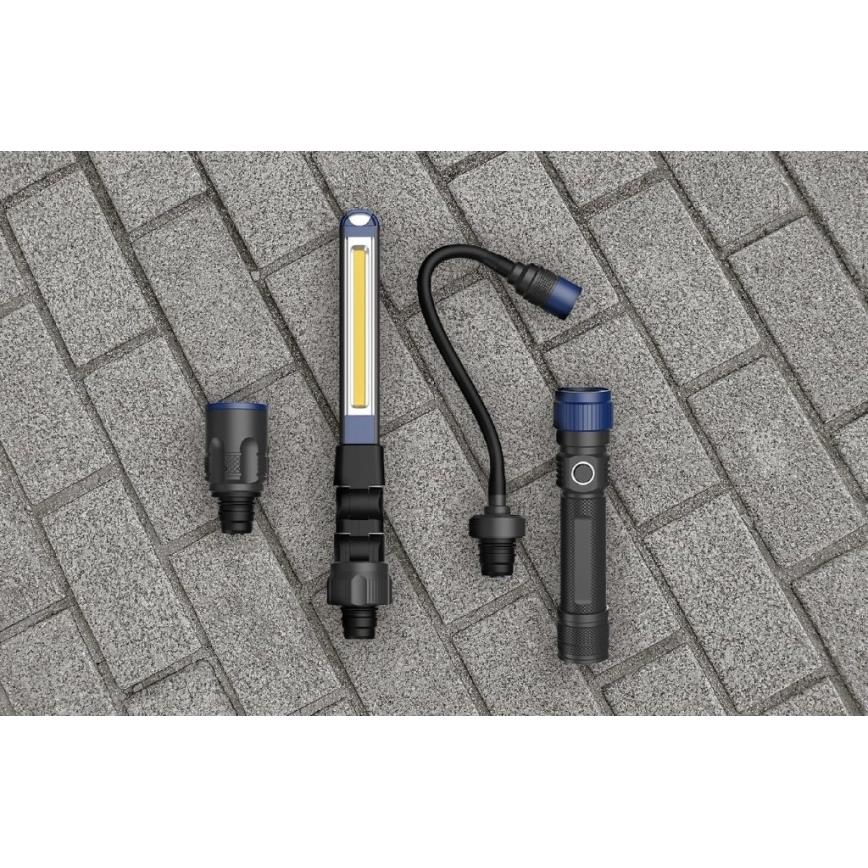 Viking - dimbare oplaadbare LED-zaklamp 3-in-1 LED/5V IPX4 380 lm 2200 mAh