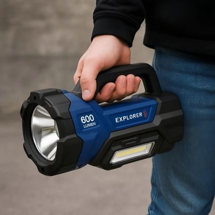 Viking - dimbare oplaadbare LED-zaklamp 5V IPX4 1000 lm 8000 mAh