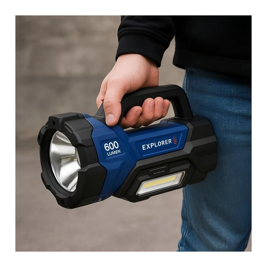 Viking - dimbare oplaadbare LED-zaklamp 5V IPX4 1000 lm 8000 mAh